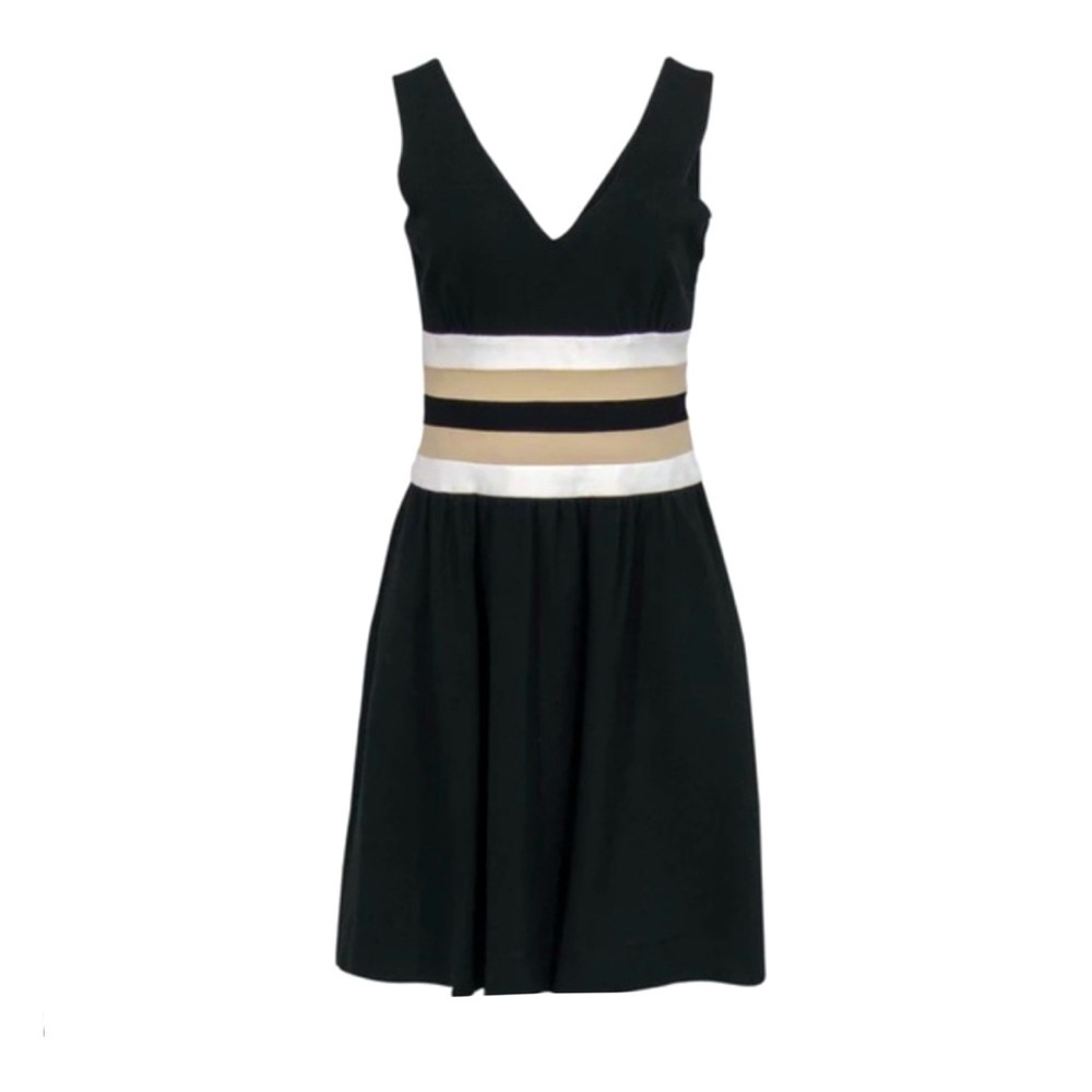 DVF Diane von Furstenberg Rossa Dress V Neck Black
